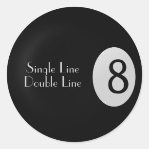 Eight Ball Billiards Sports Name Stickers