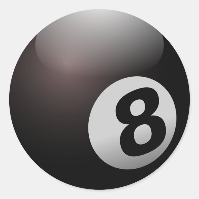 Eight Ball Classic Round Sticker (Front)