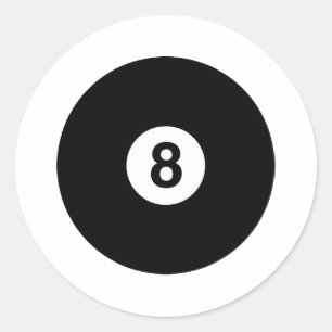 eight ball classic round sticker