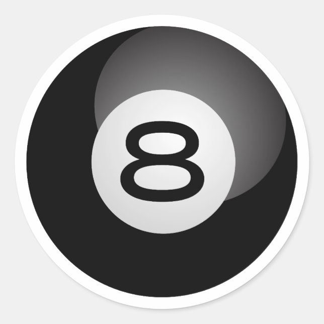 Eight Ball Classic Round Sticker (Front)