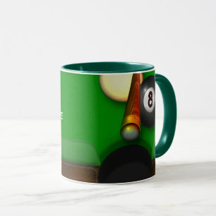 Eight Ball Pool and Billiards Personalised Mug