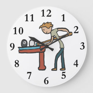 Eight Ball Pool Large Clock