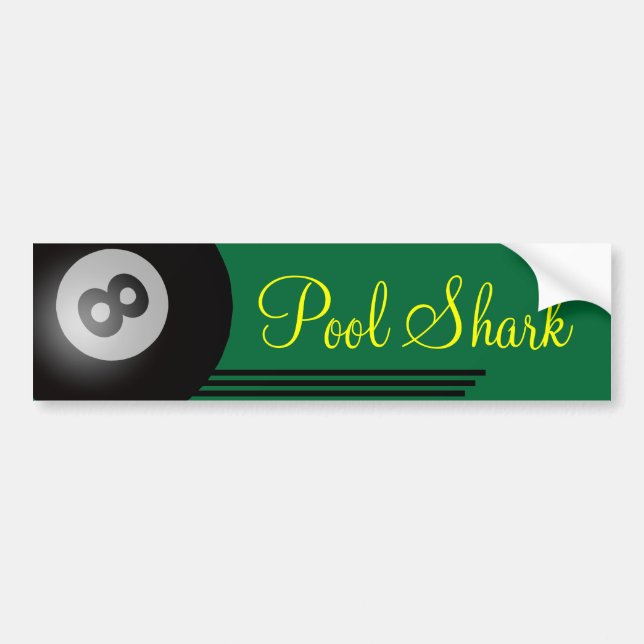 Eight Ball Pool Shark Bumper Sticker (Front)