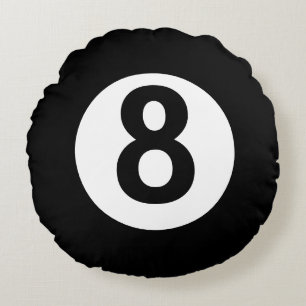EIght Ball Round Cushion