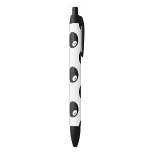 Eight Ball Sport Design White Black Ink Pen