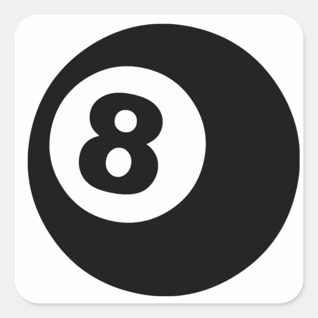 Eight Ball Square Sticker (Front)