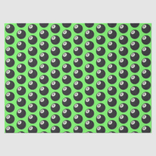 Eight Ball Y2K Snooker 90s neon lime green Tissue Paper