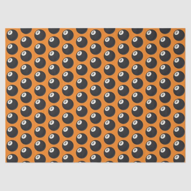 Eight Ball Y2K Snooker 90s Orange Tissue Paper (Front)