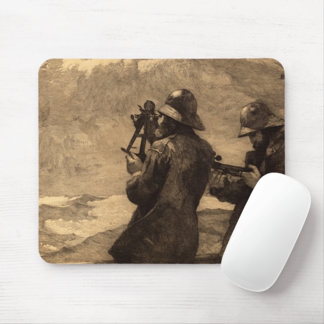 Eight Bells, 1887 by Winslow Homer Mouse Mat (With Mouse)