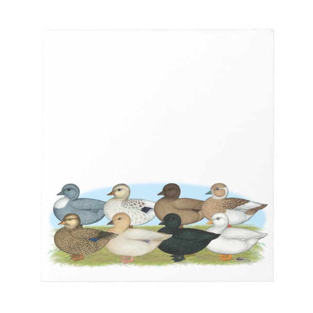 Eight Call Ducks Notepad (Front)