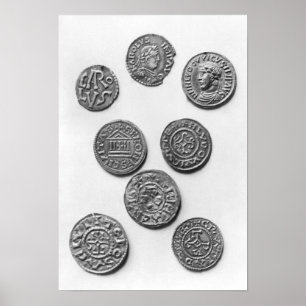 Eight Carolingian coins Poster