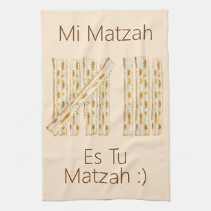 Eight Days of Matzah Tea Towel