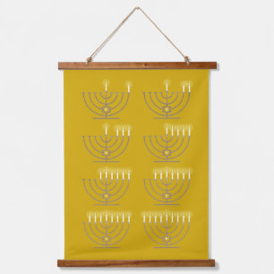 Eight Hanukkah Nights Hanging Tapestry
