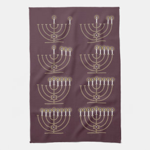 Eight Hanukkah Nights Kitchen Towel