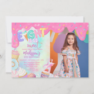 Eight Is So Sweet Invitation