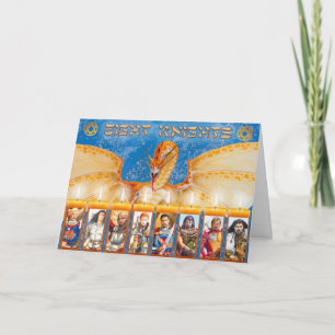 Eight Knights of Hanukkah Holiday Card