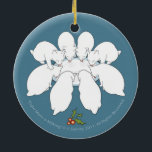 Eight Manx a-Milking... double sided Ceramic Tree Decoration<br><div class="desc">The eighth design in the original holiday collection, "The Twelve Cats of Christmas" by Jane Denny, inspired by the song "The Twelve Days of Christmas" wherein on each of the 12 days before Christmas, "my true love sent to me... " some wild animal or unruly mob. Our designs replace each day's...</div>