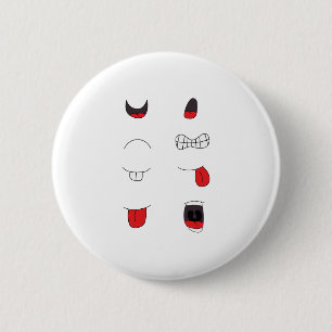 Eight Mouths Set Pack 6 Cm Round Badge