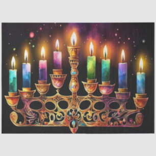 Eight Nights of Light! Watercolor Menorah Tissue Paper