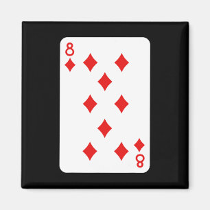 Eight Of Diamonds Playing Cards Halloween Costume  Magnet