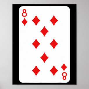 Eight Of Diamonds Playing Cards Halloween Costume Poster