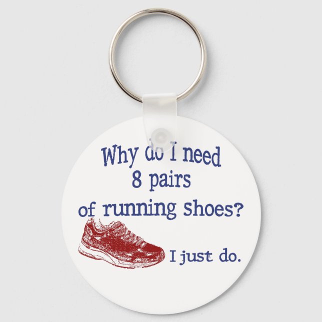 Eight Pairs Running Shoes Key Ring (Front)