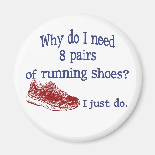 Eight Pairs Running Shoes Magnet (Front)