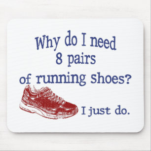 Eight Pairs Running Shoes Mouse Mat