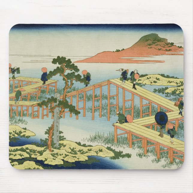Eight part bridge, province of Mucawa, Japan, c.18 Mouse Mat (Front)