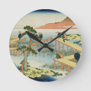Eight part bridge, province of Mucawa, Japan, c.18 Round Clock