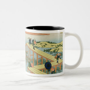Eight part bridge, province of Mucawa, Japan, c.18 Two-Tone Coffee Mug