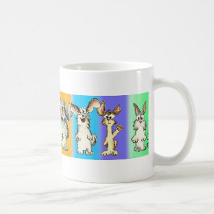 Eight Rabbits Silly- Cartoon Bunnies Coffee Mug