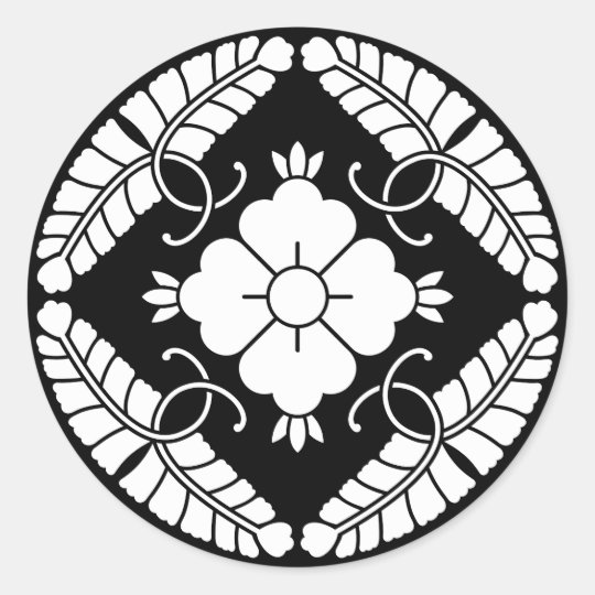 Eight rattan classic round sticker