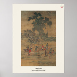 Eight Riders on a Spring Outing - Zhao Yan Poster