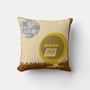 Eight Track Disco Inspired Retro Art Cushion
