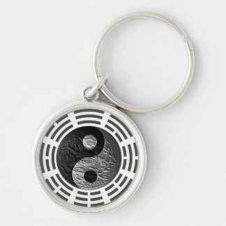 Eight Trigrams Yin Yang Embossed-Like Dragon Key Ring