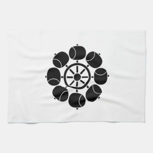eight-wheel turbine tea towel