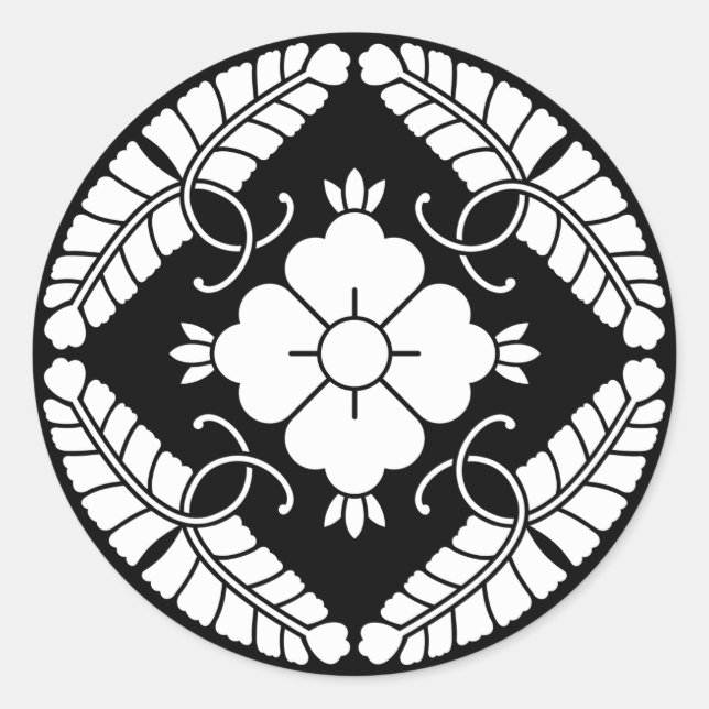 Eight Wisteria Classic Round Sticker (Front)