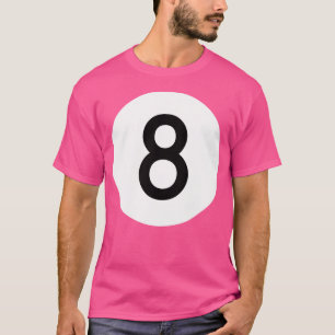 Eightball Black Number Eight Pool Snooker Ball T-Shirt