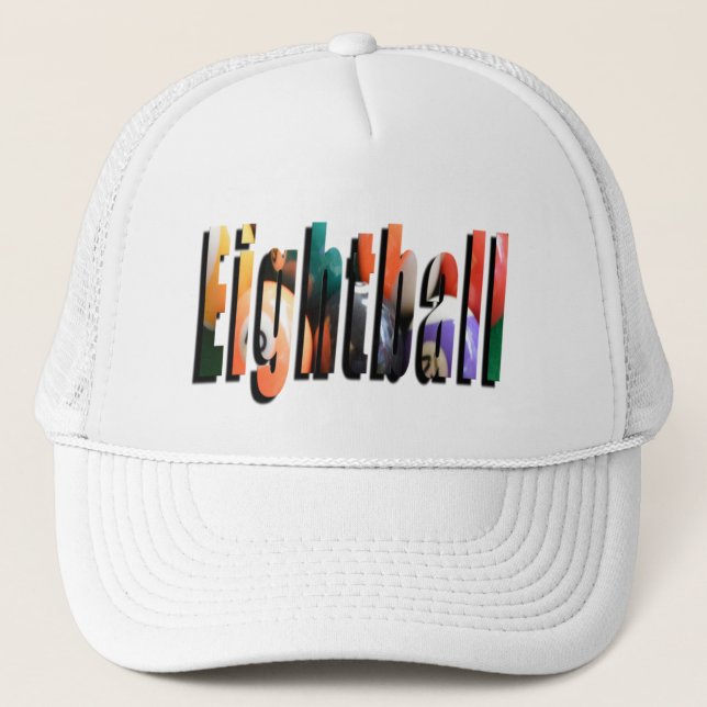 Eightball Dimensional Logo, Trucker Hat (Front)