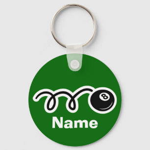 Eightball pool key ring