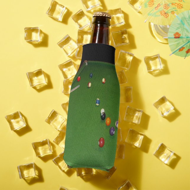 Eightball Table Oilpaint With  Balls And Cues, Bottle Cooler (In Situ Summer)