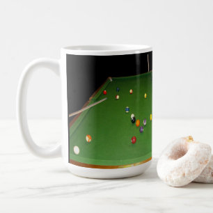 Eightball Table With Balls And Cues, Coffee Mug