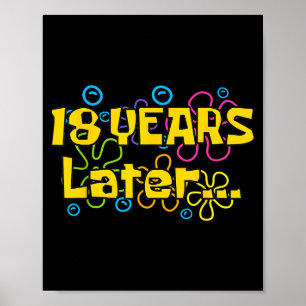 Eighteen 18 Years Later Birthday Party Funny Meme Poster
