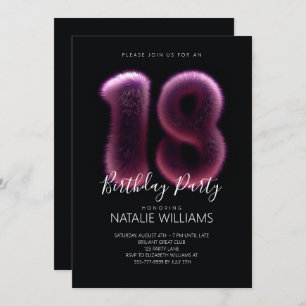 Eighteenth birthday invitation