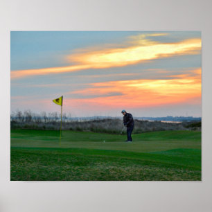 Eighteenth Hole at Sunset on Kiawah Island Poster