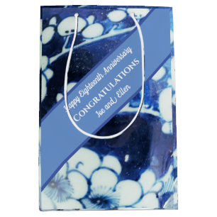 Eighteenth Wedding Anniversary  Medium Gift Bag