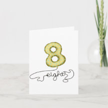 Eighth birthday balloon card