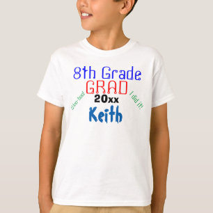 Eighth Grade Graduation Colourful Name Kids T-Shirt