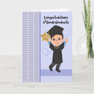 Eighth Grade Graduation for Boy with Star Card
